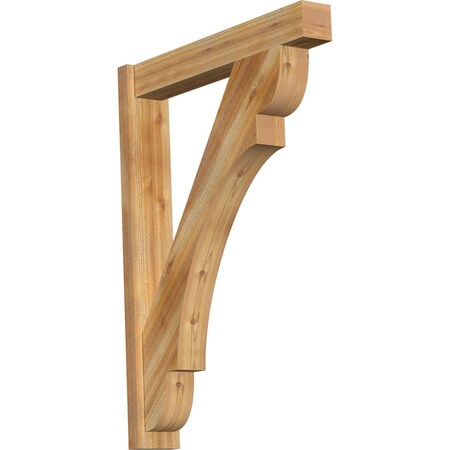 Ekena Millwork Olympic Block Rough Sawn Outlooker, Western Red Cedar, 6"W x 34"D x 46"H OUT06X34X46OLY05RWR